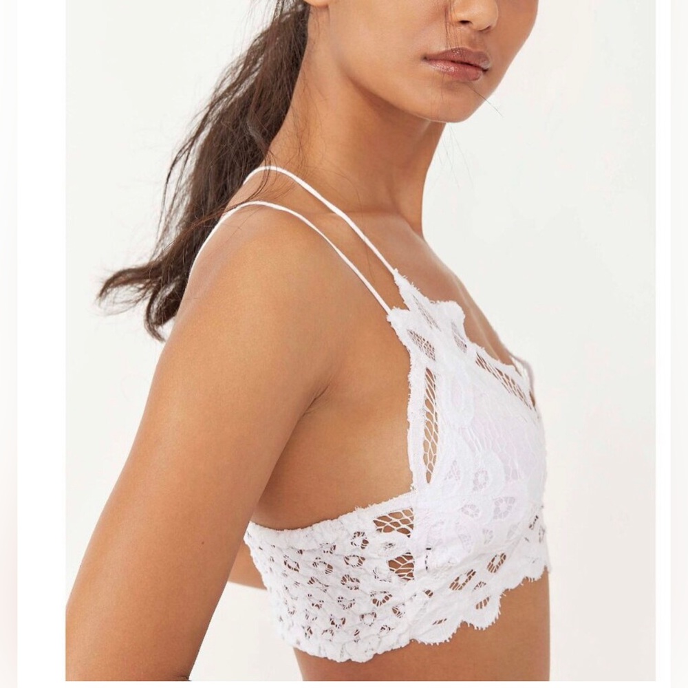 Free People Adella Bralette crochet lace top white size XXS brand new